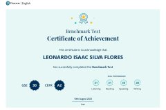 Leonardo-Isaac_Silva-Flores_benchmark_certificate_10_08_2023